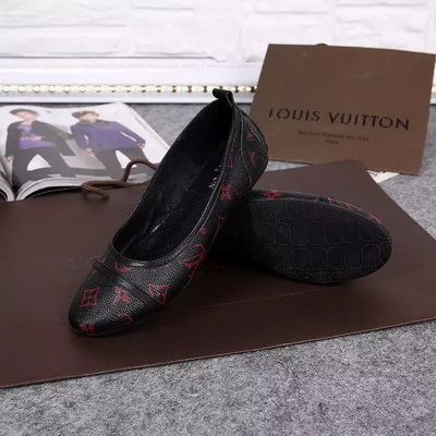 LV Shallow mouth flat shoes Women--016